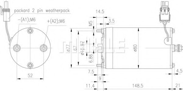 MAHLE ORIGINAL MM 325 Electric Motor